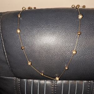 Long Gold Beaded Necklace